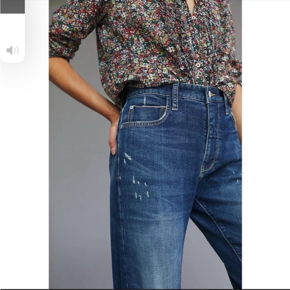 Anthropologie Pilcro Selvedge Borrowed Boyfriend Jeans Blue Plus 32 Relaxed NWT - Picture 3 of 8
